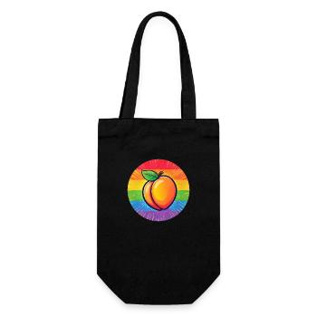 LGBTQ Peach - Gift Bag for Bottles - black - Front