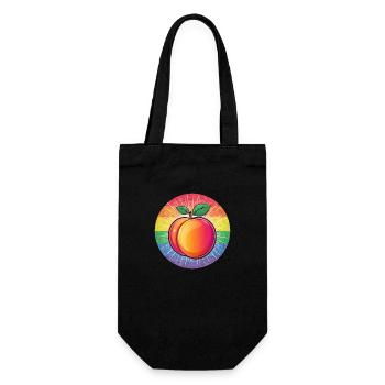 LGBTQ Peach - Gift Bag for Bottles - black - Front