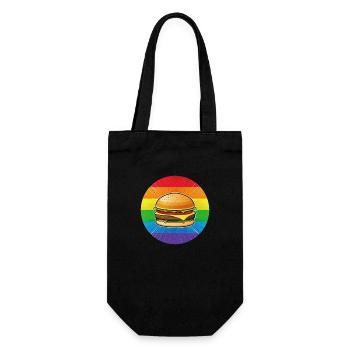 LGBTQ Hamburger - Geschenkbeutel für Flaschen - Schwarz - Vorne