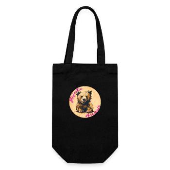 Animaux majestueux : ourson mignon - Sac à bouteille - noir - Devant