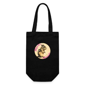 Majestic Animals: Lively chipmunk - Gift Bag for Bottles - black - Front