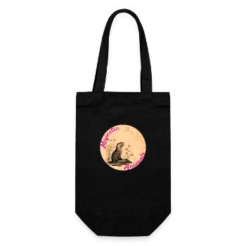 Majestic Animals: Cuddly Otters - Gift Bag for Bottles - black - Front