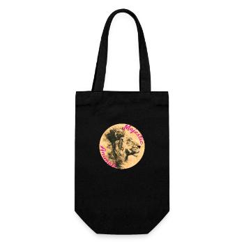 Majestic Animals: Royal Lion - Gift Bag for Bottles - black - Front