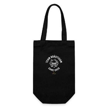 Team Bräutigam JGA Shirt Junggesellenabschied - Geschenkbeutel für Flaschen - Schwarz - Vorne