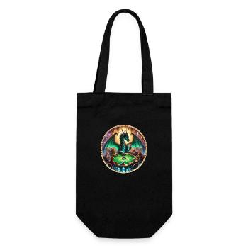 Dragon Poker, Dragon Plays Poker - Sac à bouteille - noir - Devant