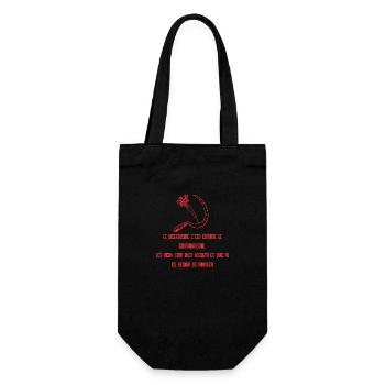 Veganisme & communisme pour carnivore - Sac à bouteille - noir - Devant