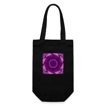 rosa lila - Geschenkbeutel für Flaschen - Schwarz - Vorne