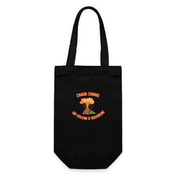 Chaud comme un volcan d' Auvergne! - Sac à bouteille - noir - Devant