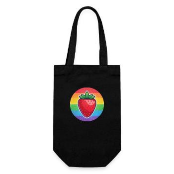 LGBTQ Strawberry - Gift Bag for Bottles - black - Front