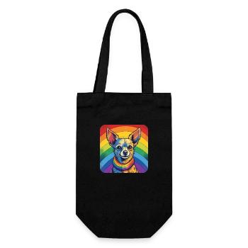 LGBTQ Chihuahua - Geschenkbeutel für Flaschen - Schwarz - Vorne