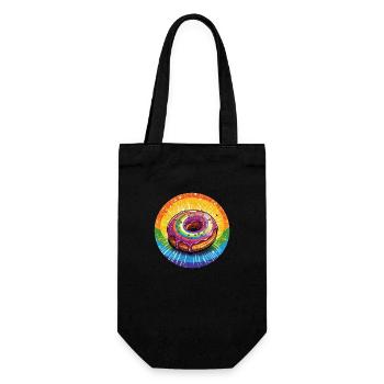 LGBTQ Donut - Geschenkbeutel für Flaschen - Schwarz - Vorne