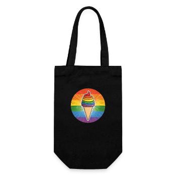 LGBTQ Ice Cream Eis - Gift Bag for Bottles - black - Front