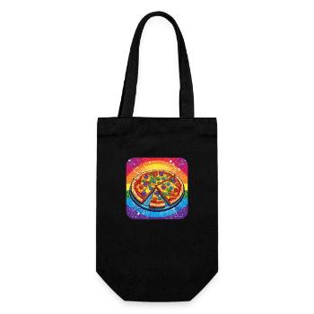LGBTQ Pizza - Gift Bag for Bottles - black - Front