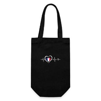 Heartbeat France - Gift Bag for Bottles - black - Front