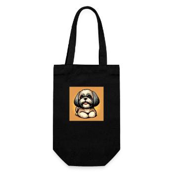 Pawsome Shih Tzu Delight - Geschenkbeutel für Flaschen - Schwarz - Vorne