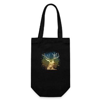 Deer - Gift Bag for Bottles - black - Front
