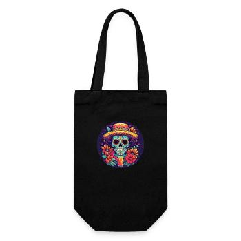 5 de Mayo Party Drinko de Mayo Zuckerschädel Geträ - Geschenkbeutel für Flaschen - Schwarz - Vorne