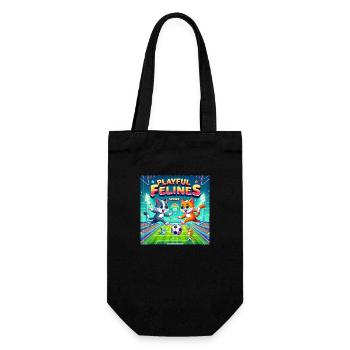 Soccer Cats 001 - Gift Bag for Bottles - black - Front