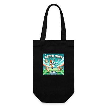 Soccer Cats 003 - Gift Bag for Bottles - black - Front