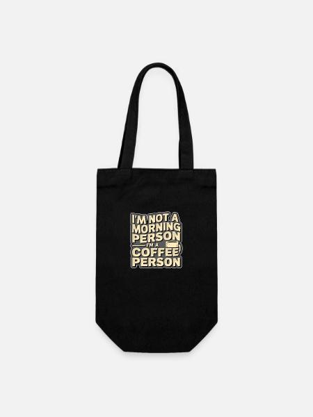 Je ne suis pas du matin - Sac à bouteille - noir