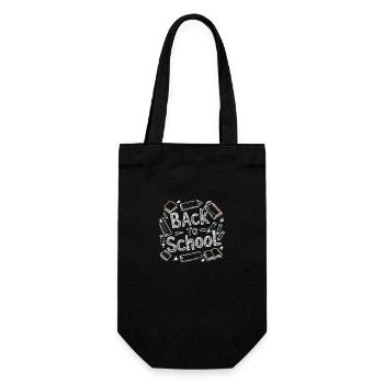 back to school - Gift Bag for Bottles - black - Front