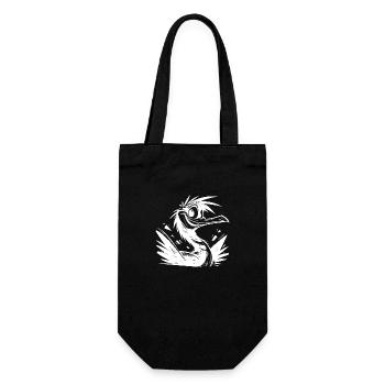 Croquis au crayon d’oiseau Cormoran aux grands yeux - Sac à bouteille - noir - Devant