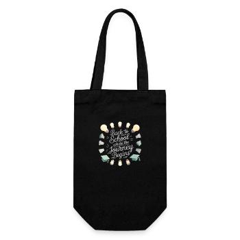 back to school - Gift Bag for Bottles - black - Front