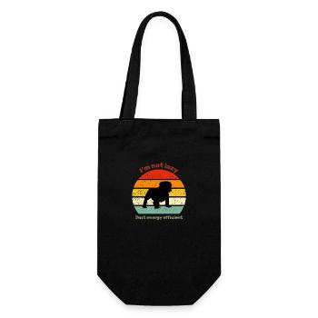 Retro Bulldog - Gift Bag for Bottles - black - Front