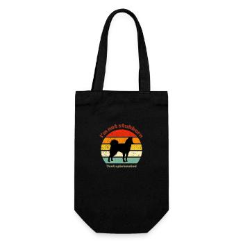 Retro Husky - Geschenkbeutel für Flaschen - Schwarz - Vorne