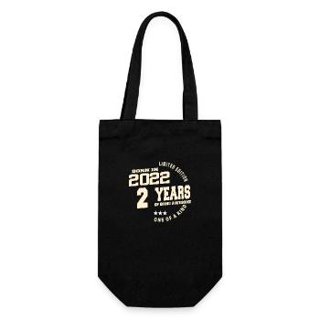 2022 Vintage Born Vintage Geburtstagsgeschenk - Geschenkbeutel für Flaschen - Schwarz - Vorne