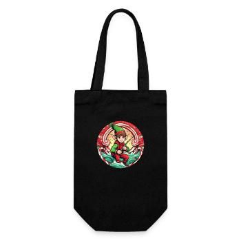 Pêche aux elfes de Noël - Sac à bouteille - noir - Devant