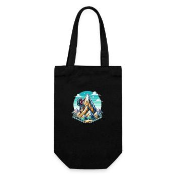 Mountain Adventure - Geschenkbeutel für Flaschen - Schwarz - Vorne