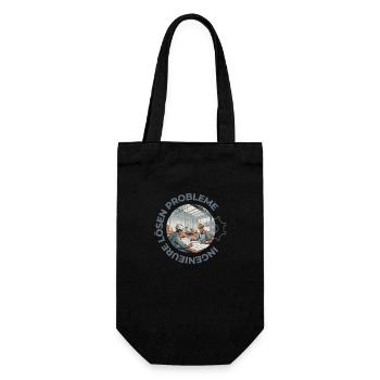 Engineers solve problems - Gift Bag for Bottles - black - Front