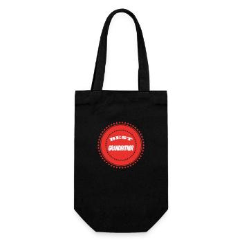 BESTER PAPY OPA OMA - Geschenkbeutel für Flaschen - Schwarz - Vorne