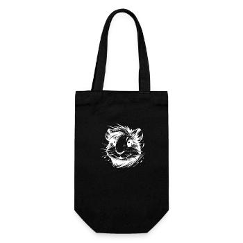 Cochon d’Inde Enfants Crayon Croquis Portrait - Sac à bouteille - noir - Devant