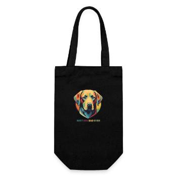 Vintage Hund bester Hundebesitzer - Geschenkbeutel für Flaschen - Schwarz - Vorne