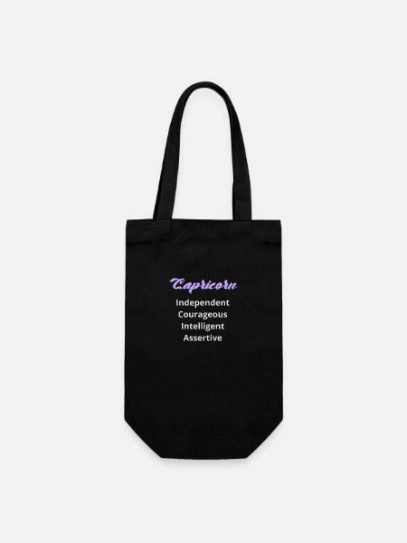 Logo signe astrologique "Capricorne" - Sac à bouteille - noir