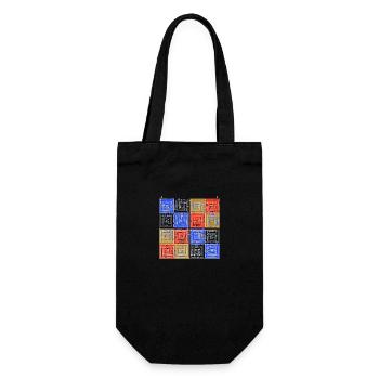 Laby Square 2 (Farbversion) - Geschenkbeutel für Flaschen - Schwarz - Vorne
