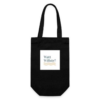 Watt Willste - Geschenkbeutel für Flaschen - Schwarz - Vorne