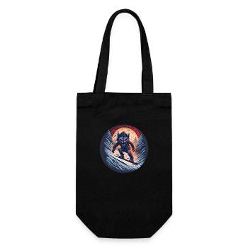 Gruseliges Halloween-partykostüm Werwolf-snowboard - Gift Bag for Bottles - black - Front
