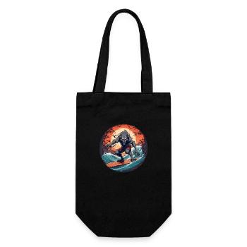 Gruselig Halloween Party Kostüm Werwolf Surfen - Gift Bag for Bottles - black - Front