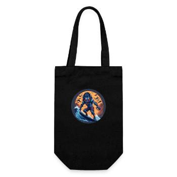 Creepy Halloween party costume werewolf at the - Gift Bag for Bottles - black - Front