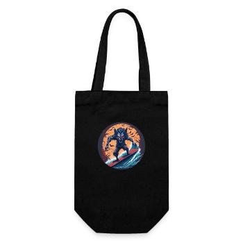 Creepy Halloween party costume werewolf at the - Gift Bag for Bottles - black - Front