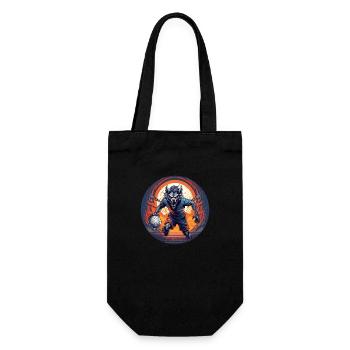 Creepy Halloween party costume werewolf handball - Gift Bag for Bottles - black - Front