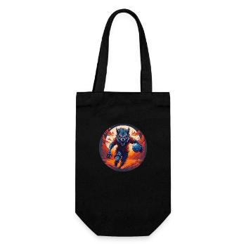 Spooky Halloween party costume werewolf handball - Gift Bag for Bottles - black - Front