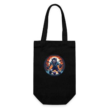 Spooky Halloween party costume werewolf field - Gift Bag for Bottles - black - Front