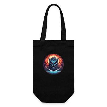 Creepy Halloween Party Costume Werewolf Field - Gift Bag for Bottles - black - Front