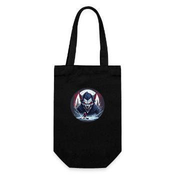 Gruseliges Halloween-partykostüm Werwolf-eishockey - Geschenkbeutel für Flaschen - Schwarz - Vorne
