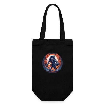 Spooky Halloween Party Costume Werewolf Lacrosse - Gift Bag for Bottles - black - Front