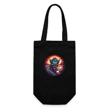 Gruseliges Halloween Party Kostüm Werwolf - Geschenkbeutel für Flaschen - Schwarz - Vorne